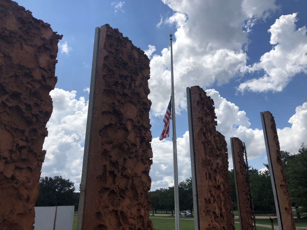 The American Flag at the Garner Veterans Memorial at Lake Benson Park in Garner, N.C.